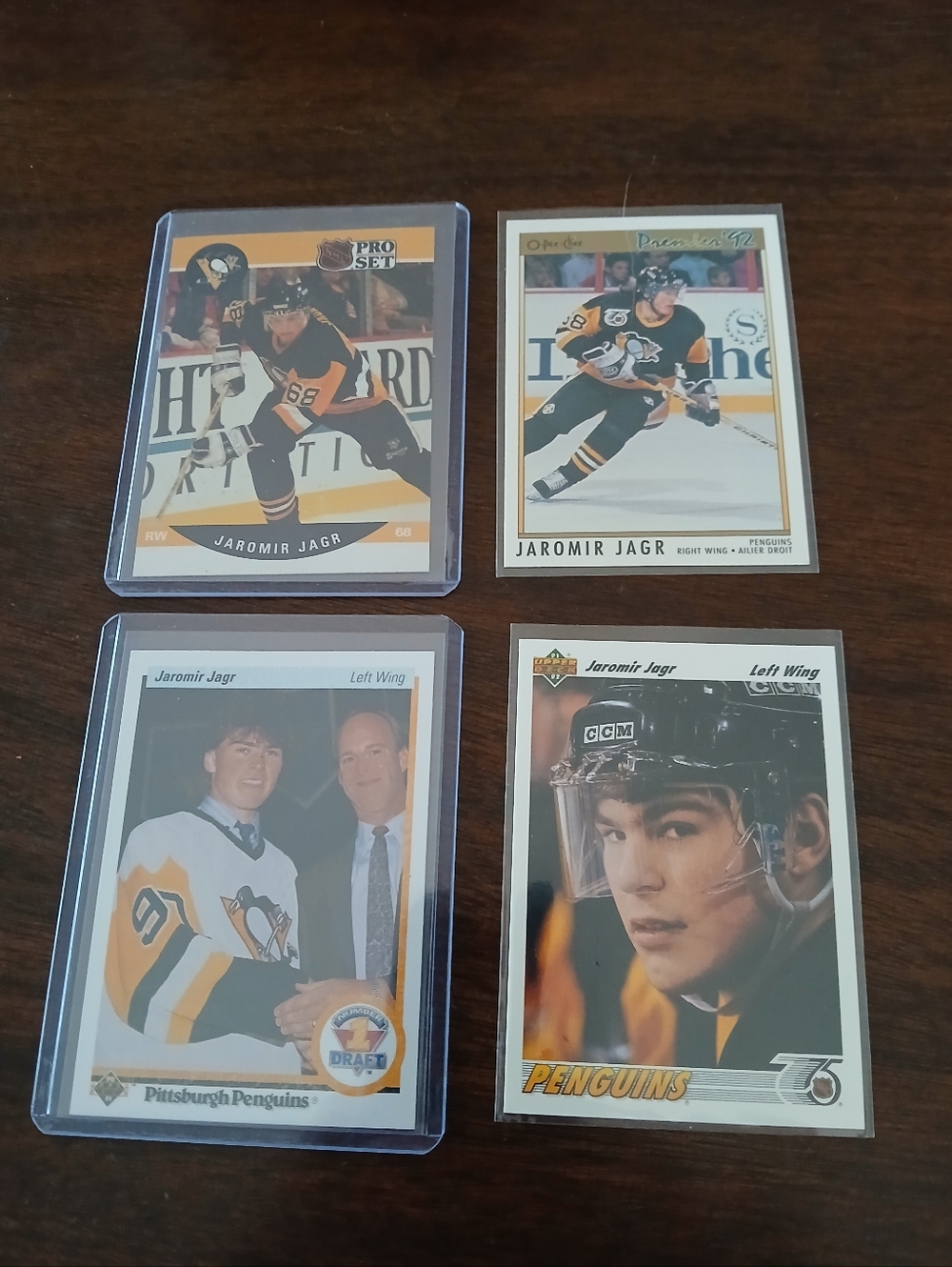 💥💥Jaromir Jagr Pittsburgh Penguins Rookie Hockey Cards 💥💥